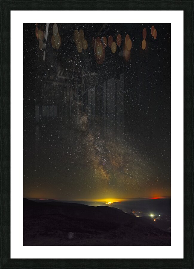 Milkyway and Forest Fires Picture Frame print