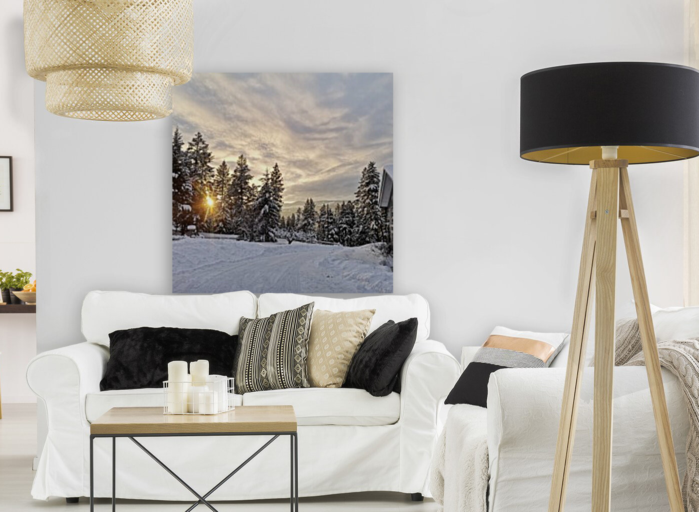 Winter Sunset Reproduction