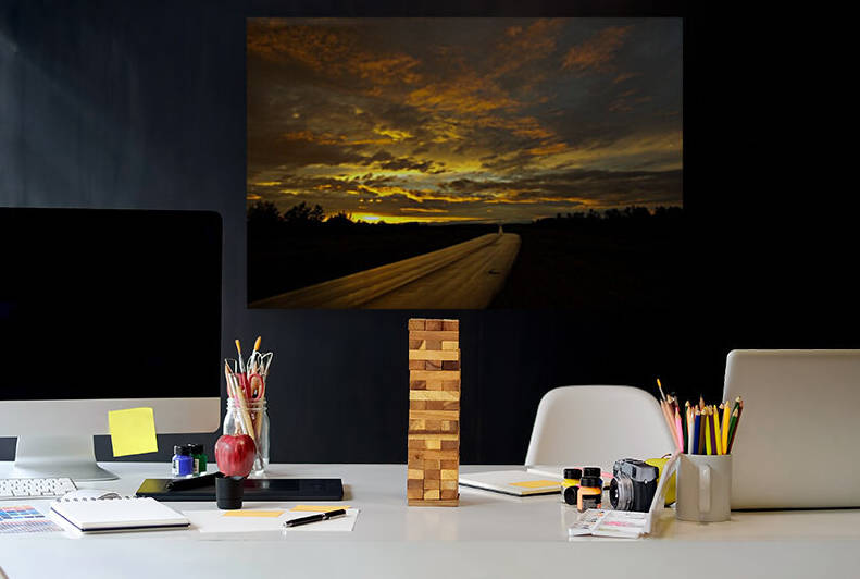 Alaska Highway Sunset Reproduction