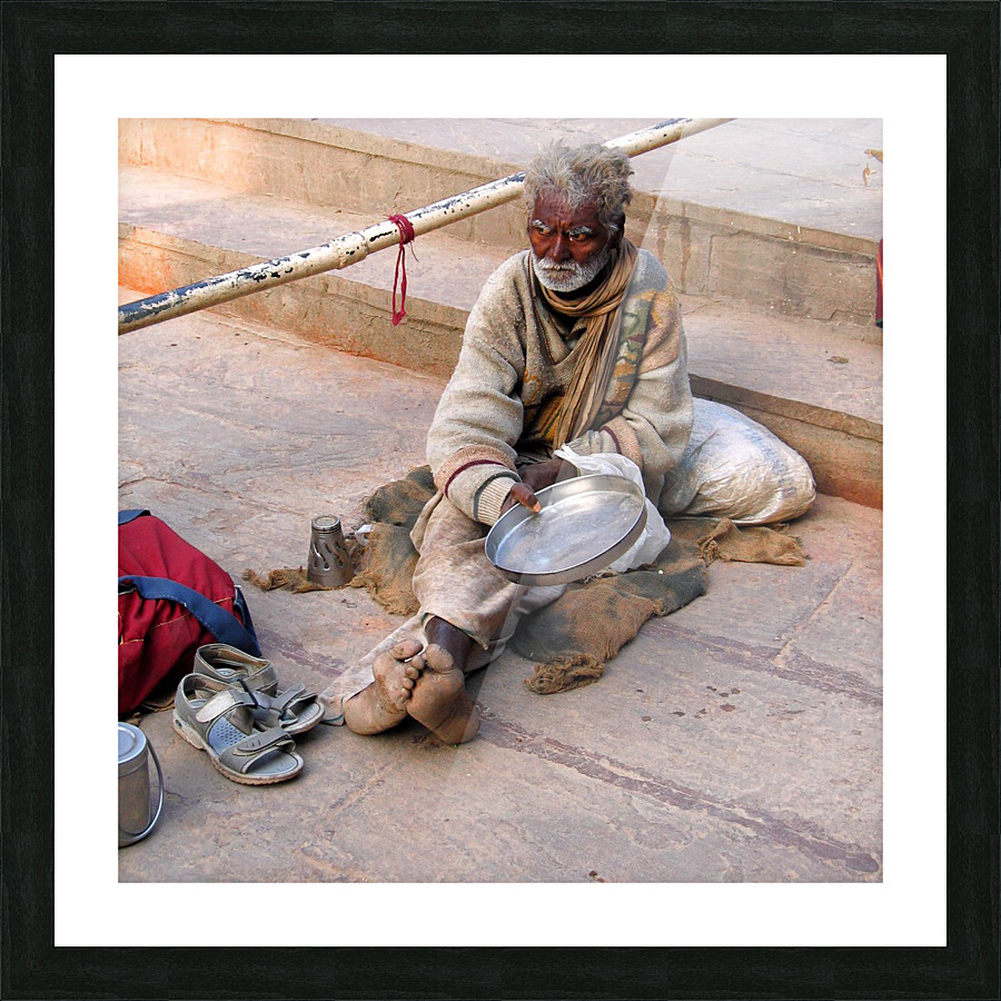 Street Beggar Picture Frame print