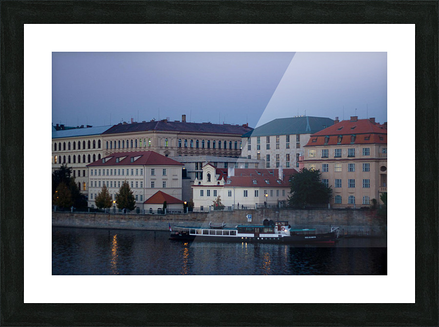 Prague  River Scene Picture Frame print