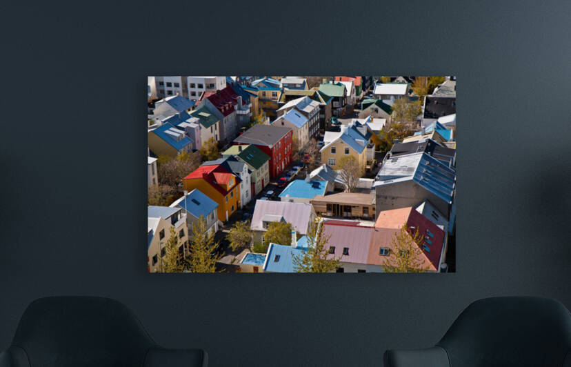  Roof tops from Hallgrimskirkja Church Reykjavik Iceland  by nancy rapp