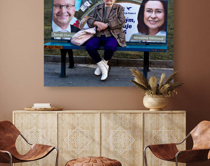 Bus Stop in Prague by nancy rapp