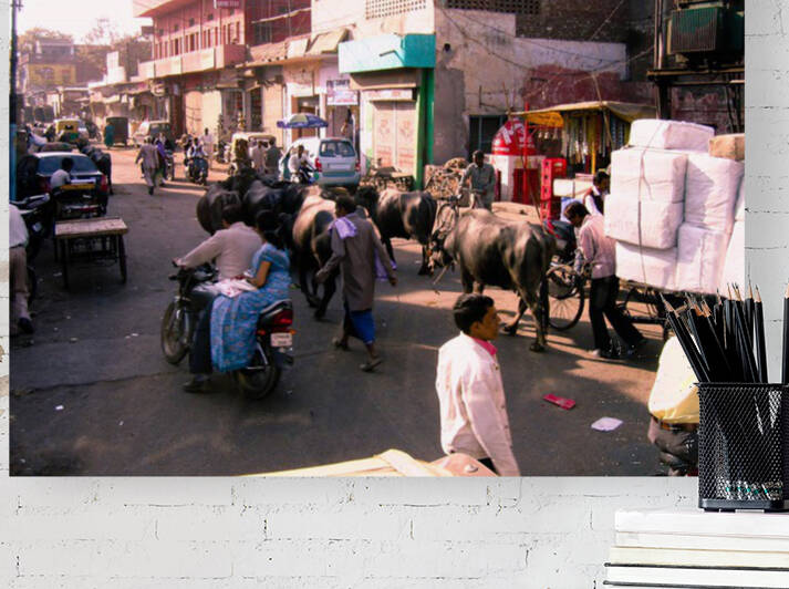 Old Delhi India traffic by nancy rapp