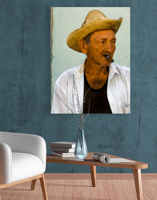 Trinidad de Cuba Man with cigar by nancy rapp