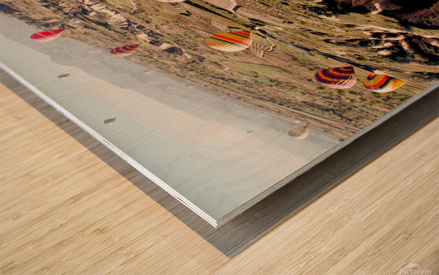 Cappadocia  Balloons Wood print
