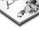 1930s 2 BOYS SIT ON SPLIT FENCE PRACT. BUGLE HORNS 232613 Acrylic print