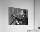 1930s-40s MAN WEARING SUIT AND TIE DRIVING 194394 Acrylic Print
