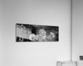 High angle view of cowboys with horses at rodeo Wichita Falls Texas USA 146585 Acrylic Print