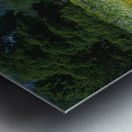 Horses grazing in field North Yorkshire England 76100 Metal print