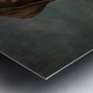 Portrait of Chocolate Labrador sticking out tongue 209009 Metal print