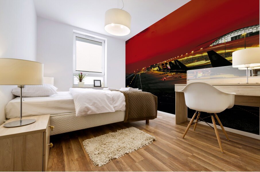 Kansai International Airport at dusk Osaka Japan 249918 Mural print