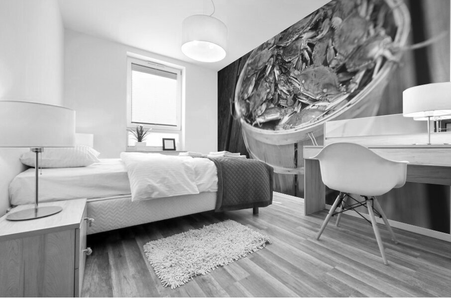 High angle view of crabs in a basket Maryland US 79429 Mural print