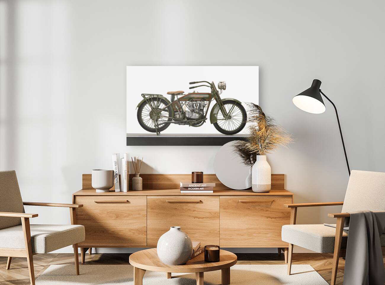 1919 Harley Davidson motorcycle on display 170409 Reproduction