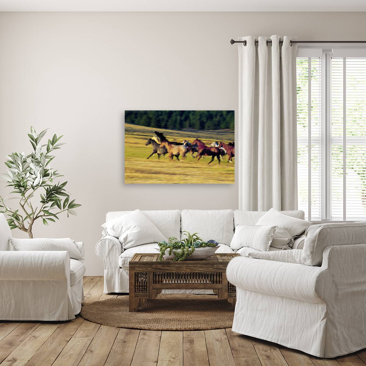 Herd of horses running Oregon United States 102763 Reproduction