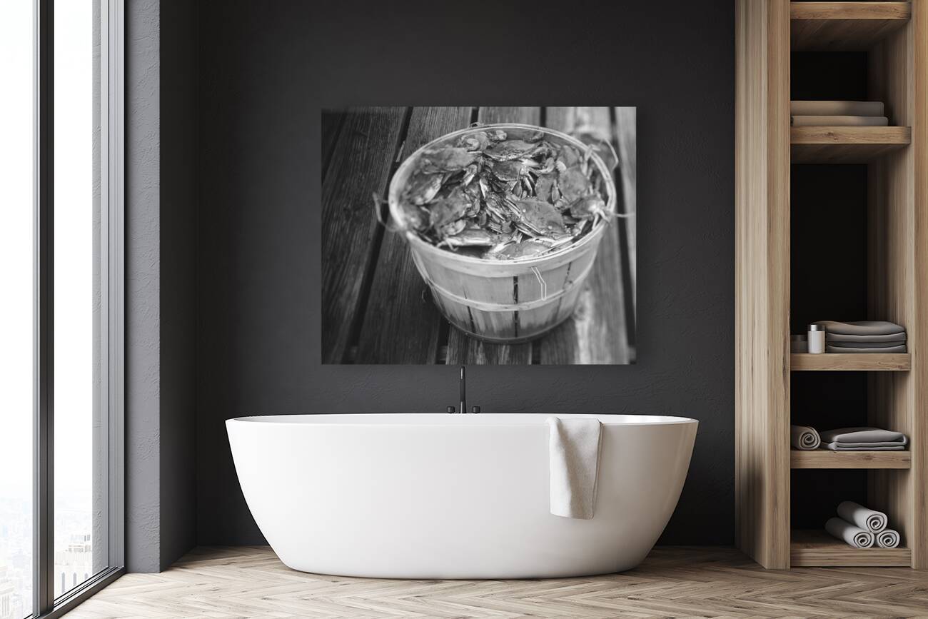 High angle view of crabs in a basket Maryland US 79429 Reproduction