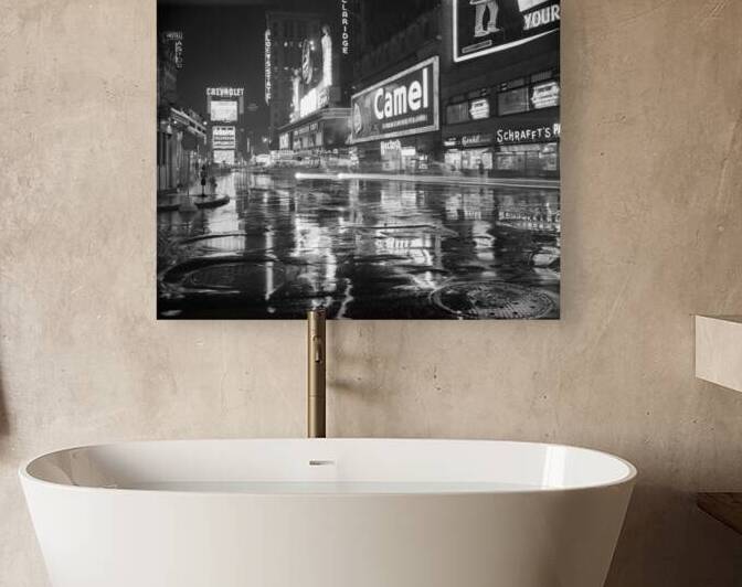 1950s WET STREETS TIMES SQUARE NEON SIGNS NY USA 178982 by Panoramic Images