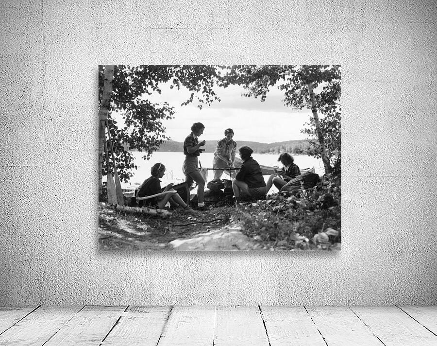 1930s 5 GIRLS AROUND CAMP FIRE ALGONQUIN PARK CA 177711 Wall Preview
