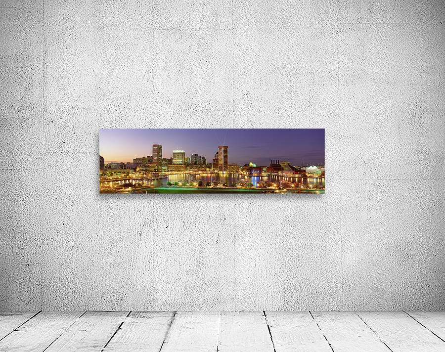 City skyline at night Baltimore Maryland USA 27378 Wall Preview
