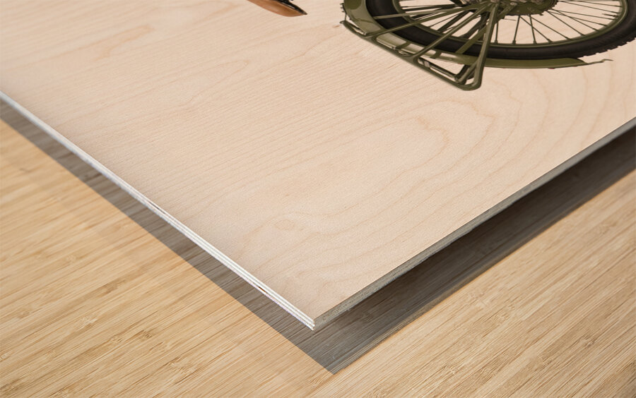 1919 Harley Davidson motorcycle on display 170409 Wood print