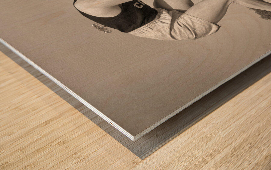 1940s THREE RUNNERS @ STARTING LINE FT RACE TRACK 231503 Wood print