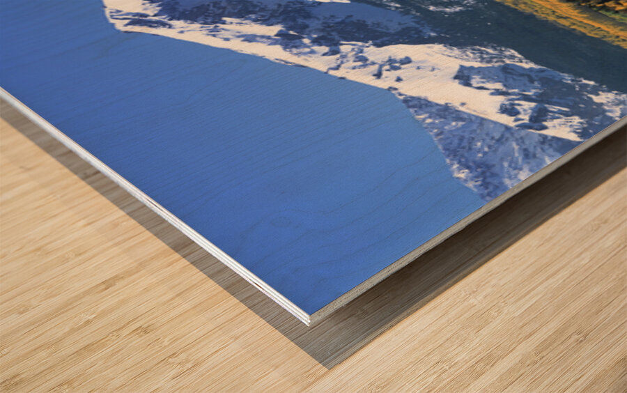 Mountains covered in snow Sneffels Range CO USA 33689 Wood print