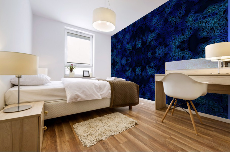 BLUE MANDALA Mural print