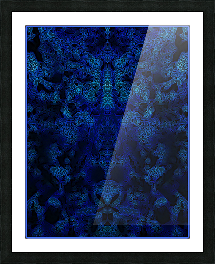 BLUE WOLF Picture Frame print