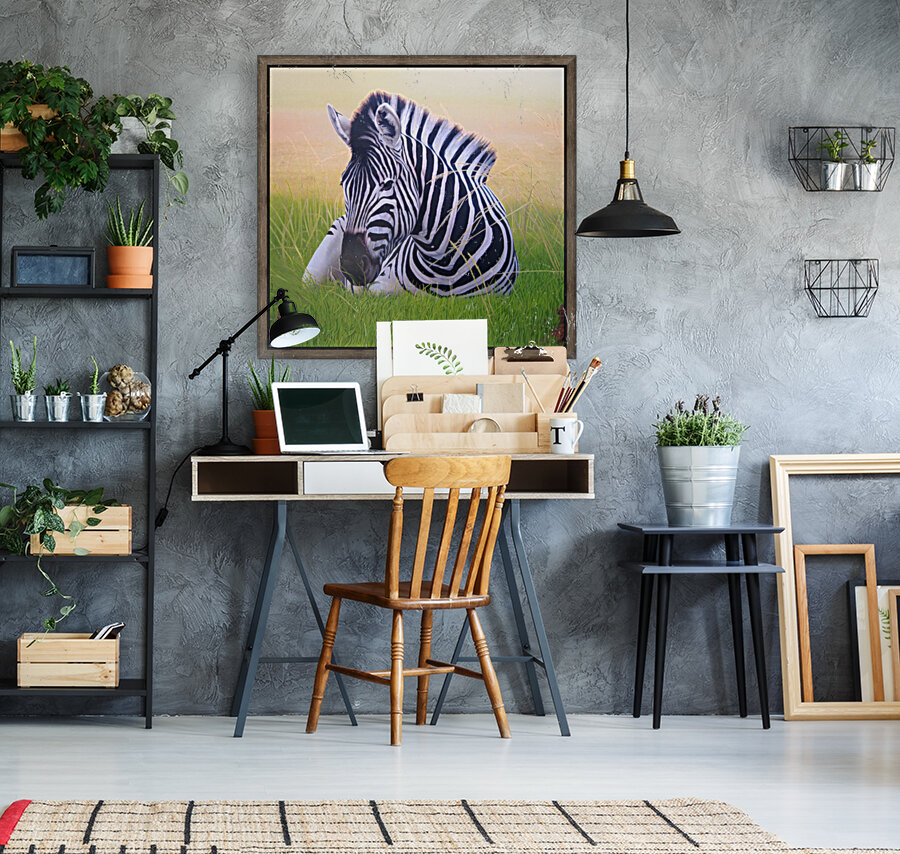 RECLINING ZEBRA Reproduction
