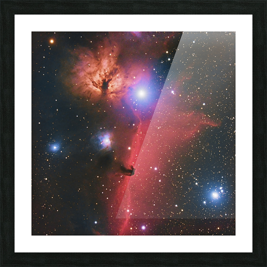 Flame Horsehead Picture Frame print