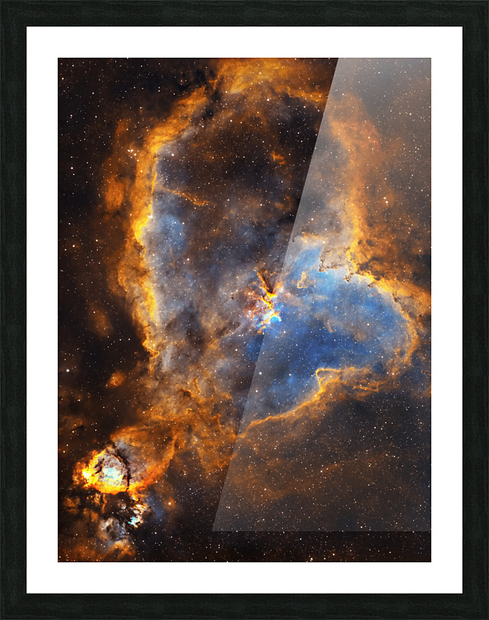 Golden Heart Picture Frame print