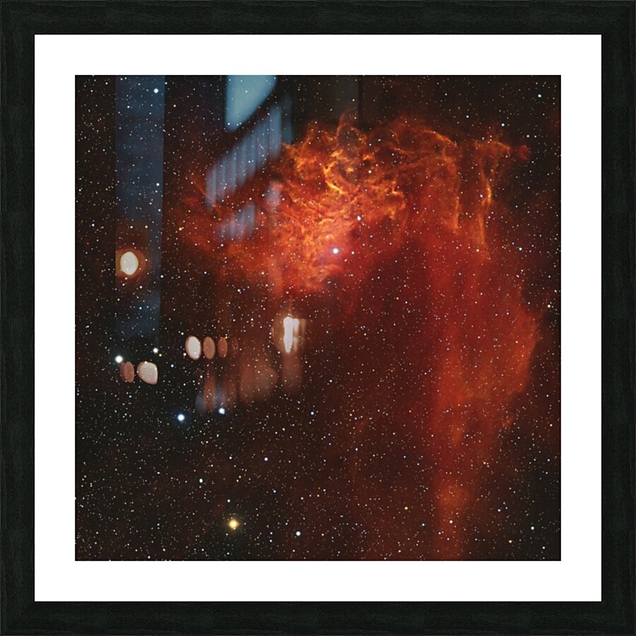Flaming Star Picture Frame print