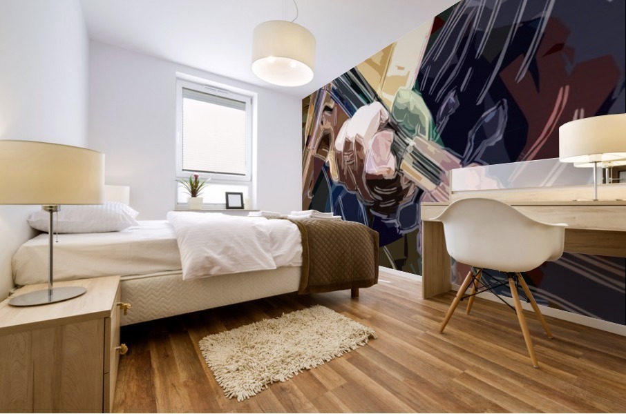Irish fiddle Mural print