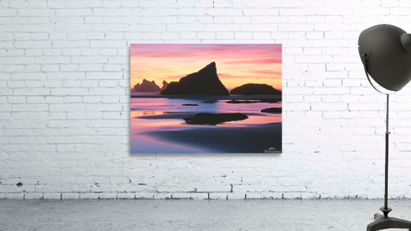 Ocean Monoliths at Sunset Wall Preview