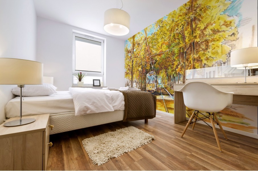 Autumn_Blues Mural print