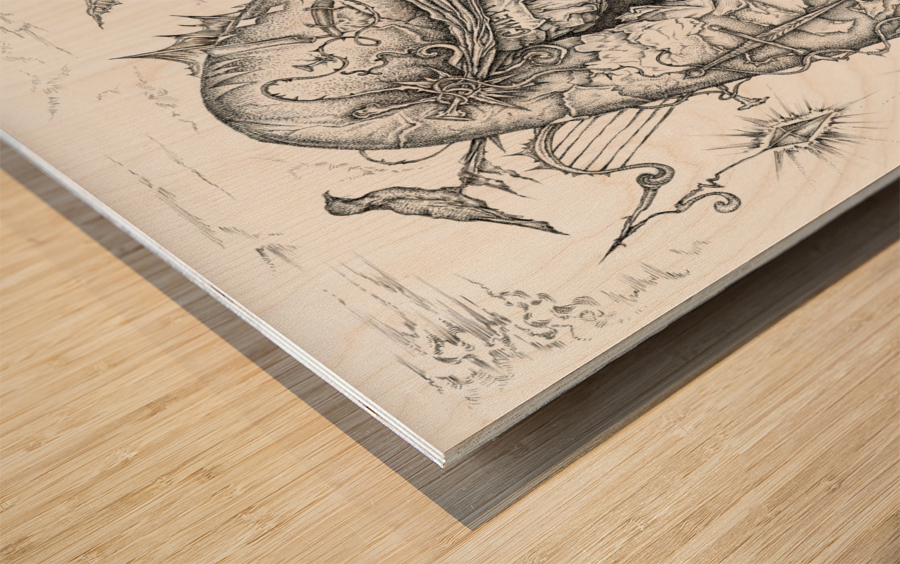Monster_Hatching_From_The_Egg Wood print