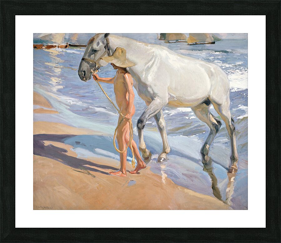 Joaquin Sorolla y Bastida   The Horse’s Bath Picture Frame print
