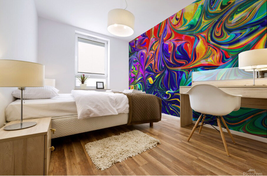 Abstract multicolore pattern Mural print