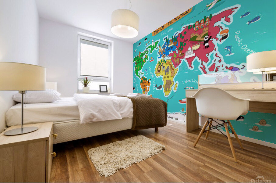 map world vector illustration  Mural print