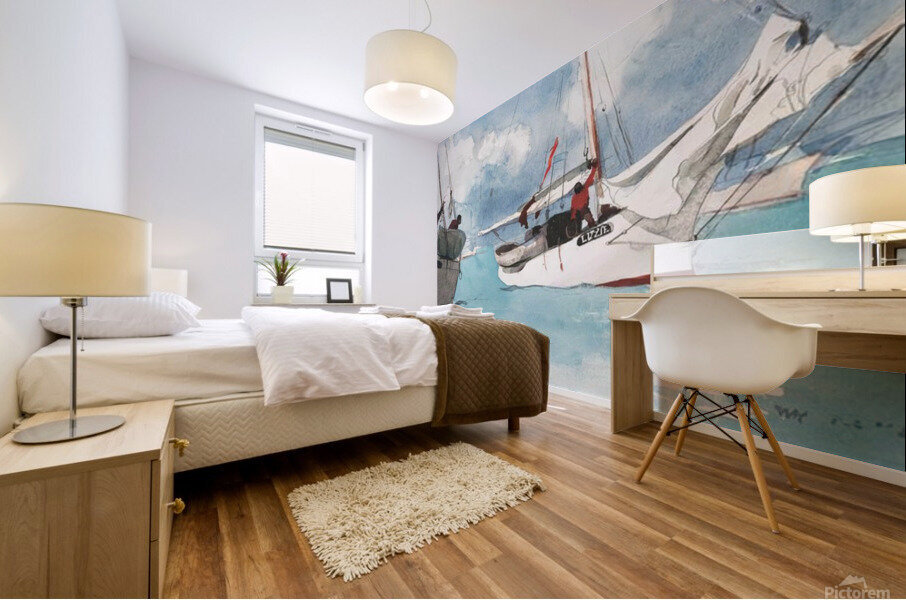 Fishing Boats Mural print