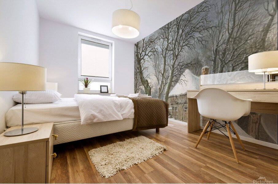 Winterlandschap Mural print