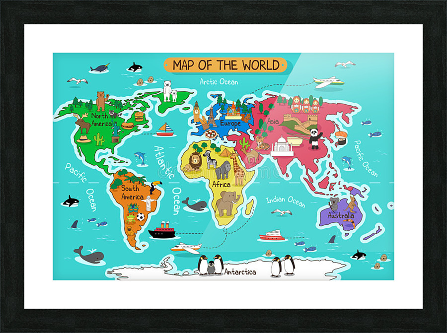 map world vector illustration  Picture Frame print