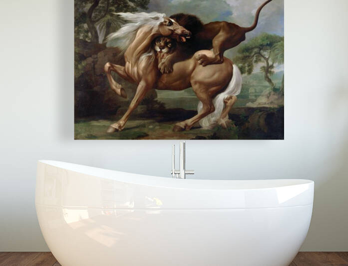 A Lion Attacking a Horse by Jon dev 