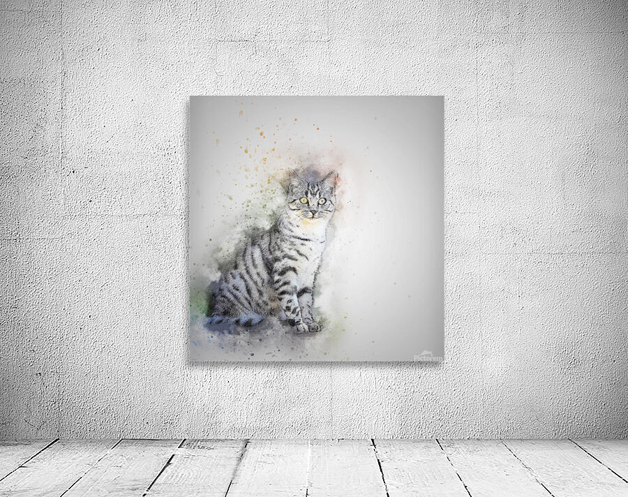 cat drawing Wall Preview