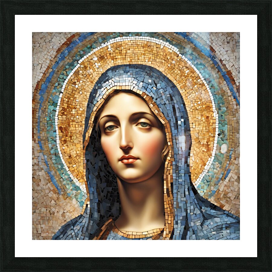 Mosaic of the Virgin Mary   Picture Frame print