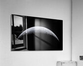 Moon on dark starry background Acrylic Print
