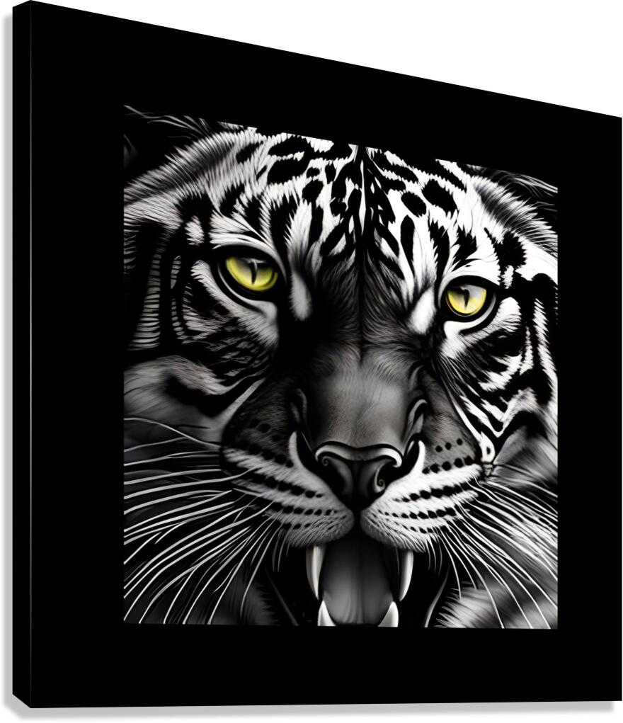 Black & White Beast Canvas Print