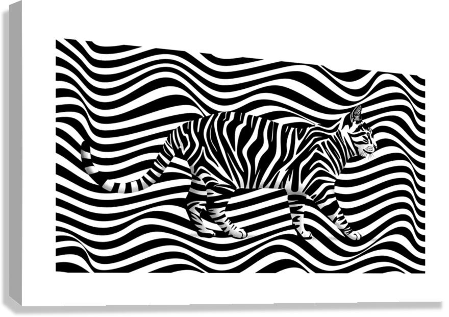 Cat in stripes Canvas Print