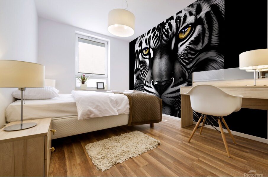 Black & White Beast Mural print