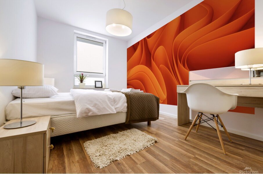 Abstract orange background Mural print